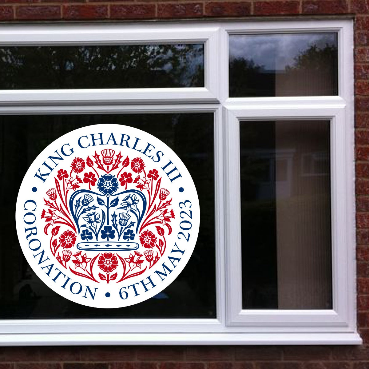 King Charles Coronation Emblem Window Sticker