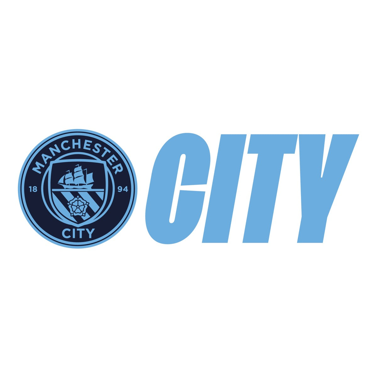 Manchester City Football Club - Crest and CITY Wall Sticker