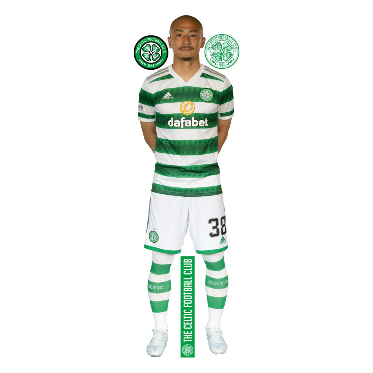 Celtic FC Wall Sticker - Daizen 23/24 Action Player Wall Decal Football Art