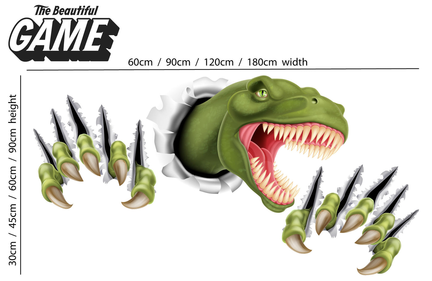 Dinosaur Wall Sticker Ripped Claws