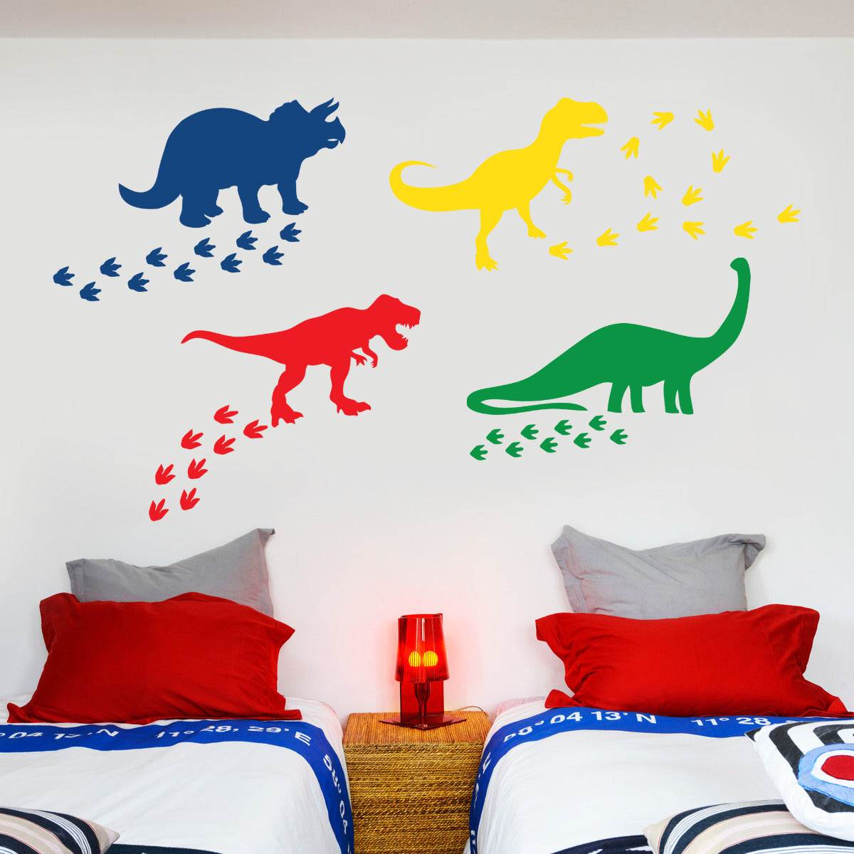 Dinosaur Wall Sticker Dino Footprints Set