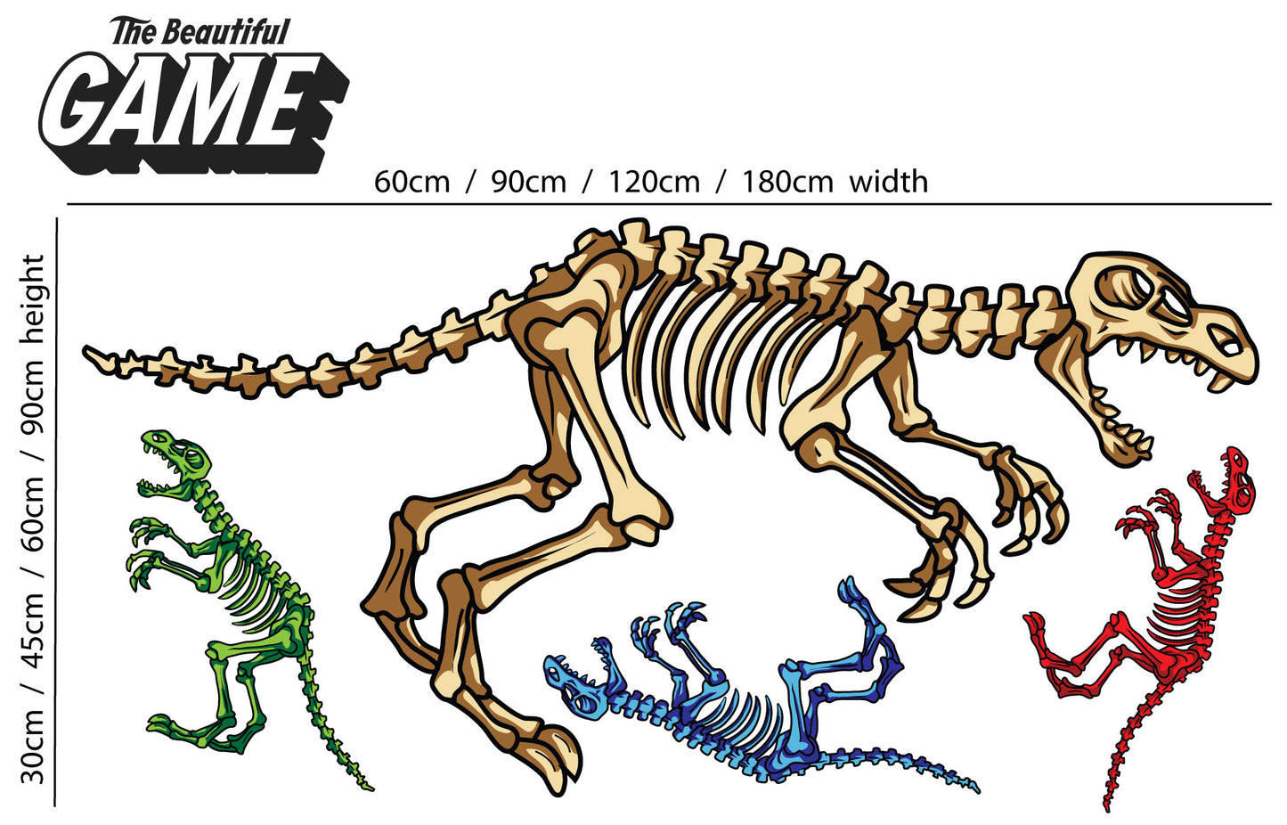 Dinosaur Wall Sticker Dino Skeleton