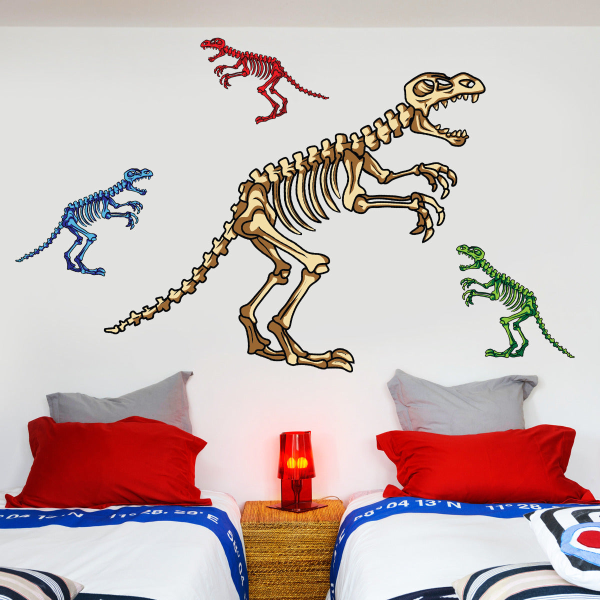 Dinosaur Wall Sticker Dino Skeleton