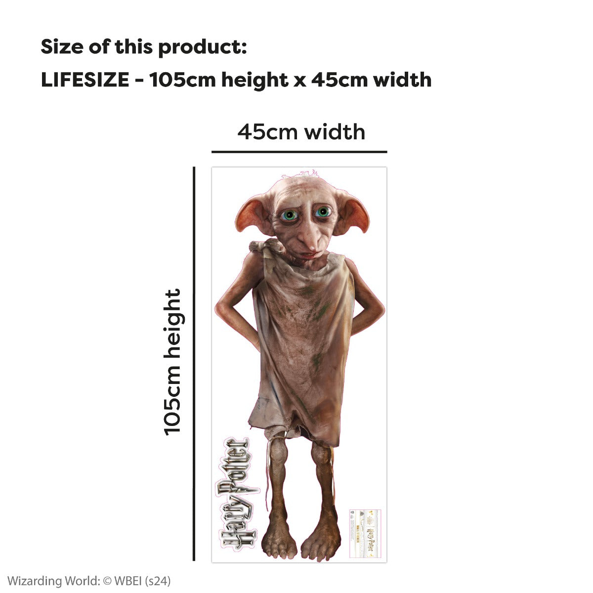 HARRY POTTER Wall Sticker - Dobby Cut Out Wall Decal Wizarding World Art