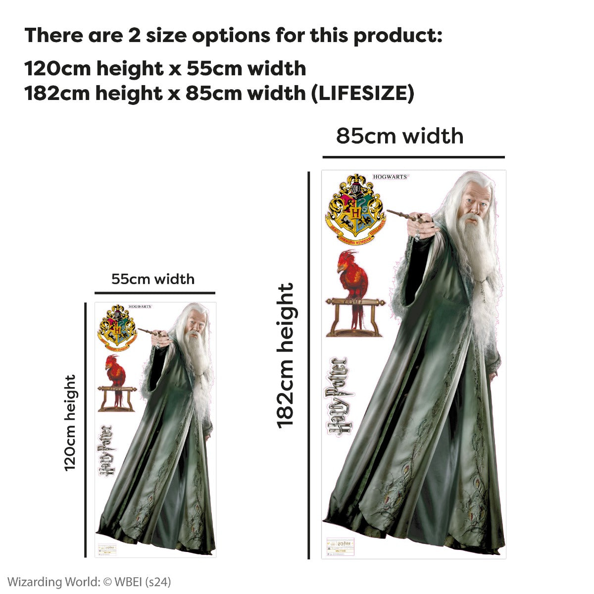 HARRY POTTER Wall Sticker - Dumbledore Cut Out Wall Decal Wizarding World Art