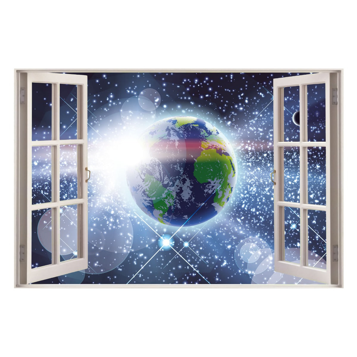 Space Wall Sticker - Earth in Space Window