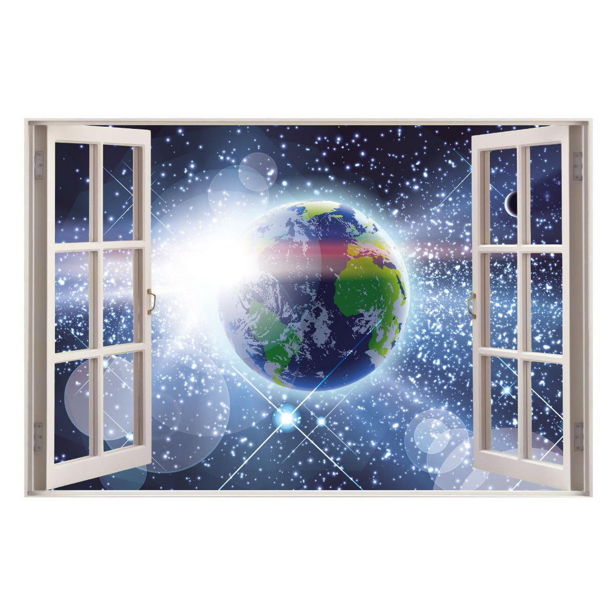 Space Wall Sticker - Earth in Space Window