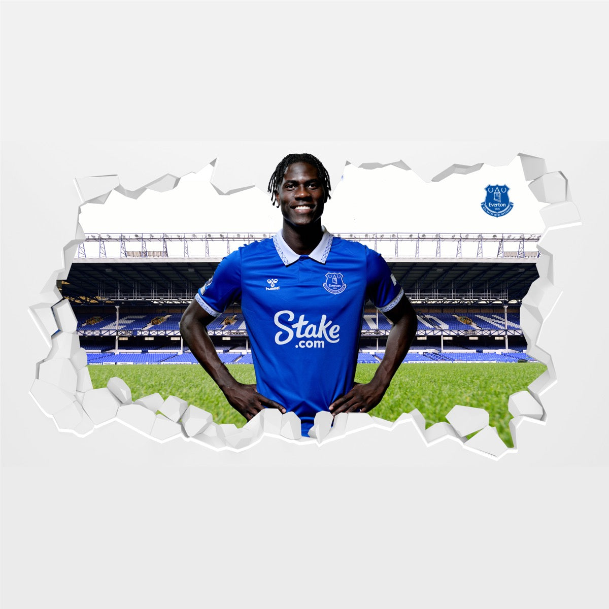Everton Football Club - Onana 23/24 Broken Wall Sticker