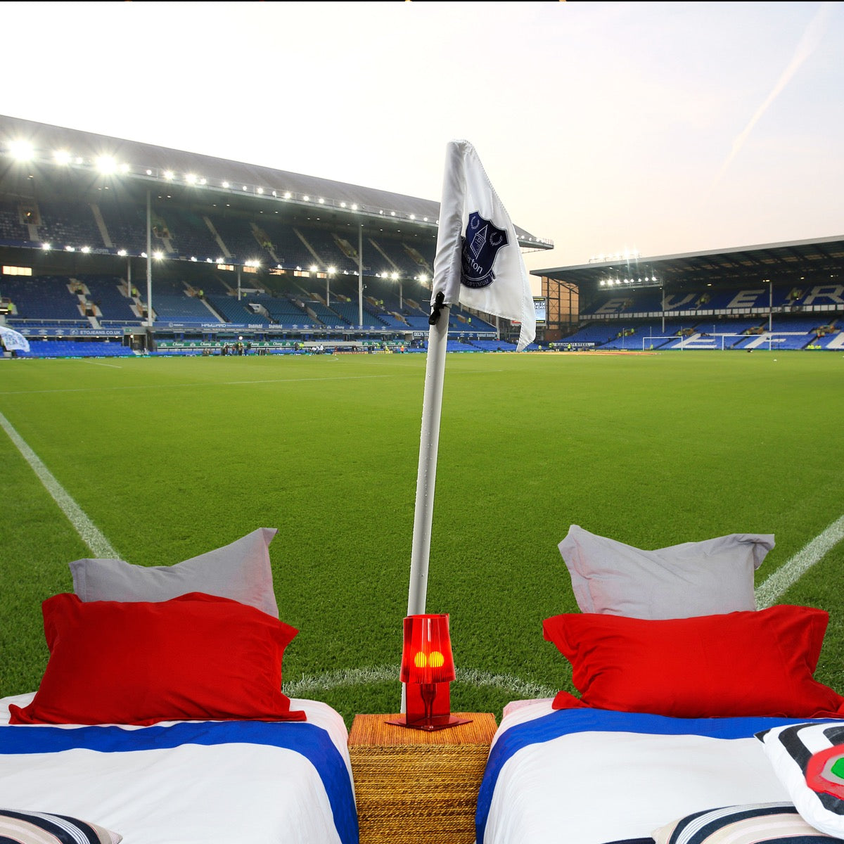 Everton Goodison Park Stadium Full Wall Mural Corner Flag Picture