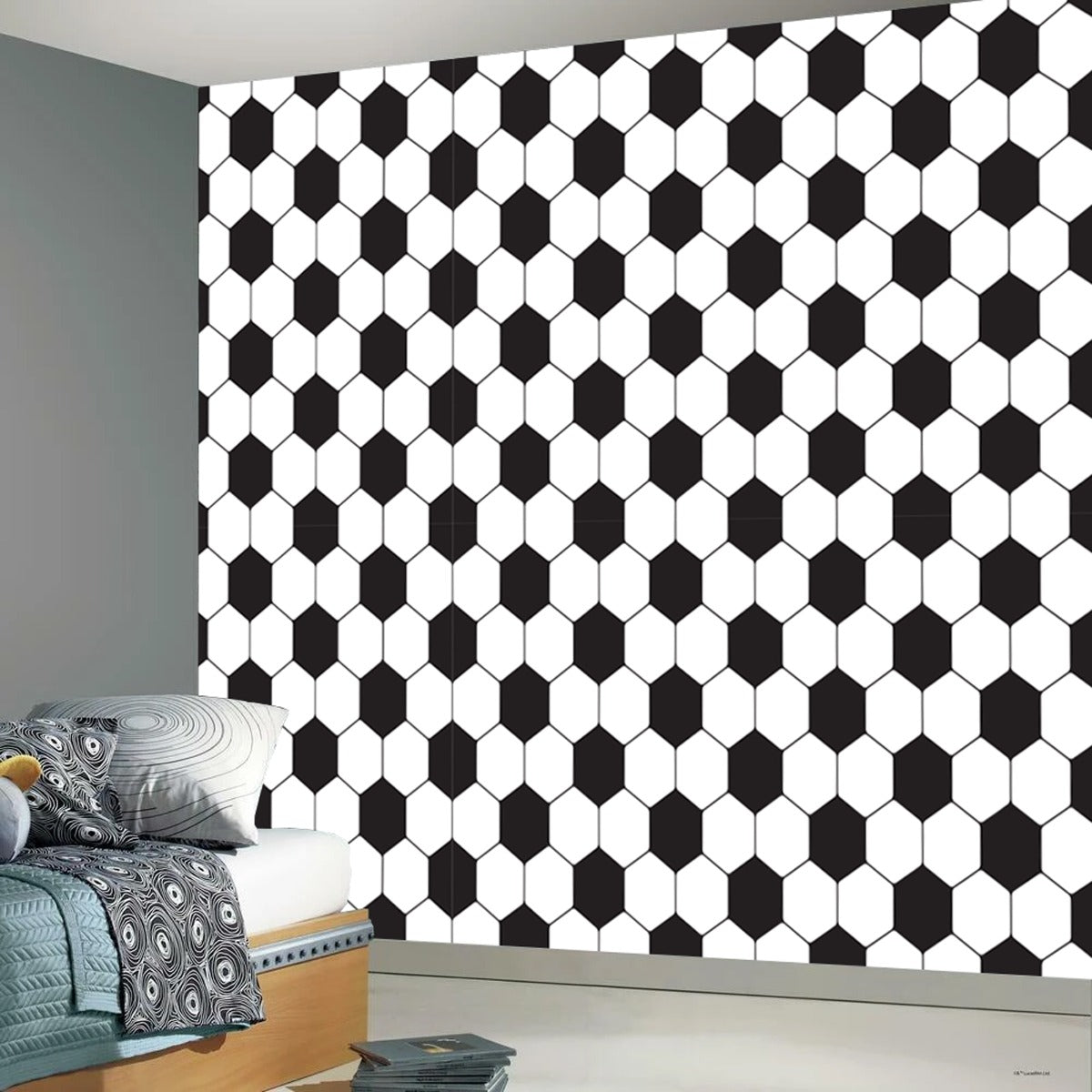 Football Wall Mural - Ball Pattern Full Wall Mural