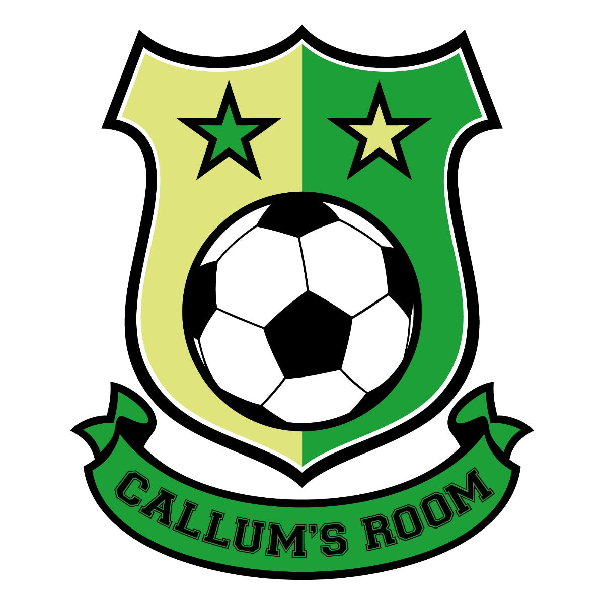 Football Wall Sticker - Football Shield Personalised Name