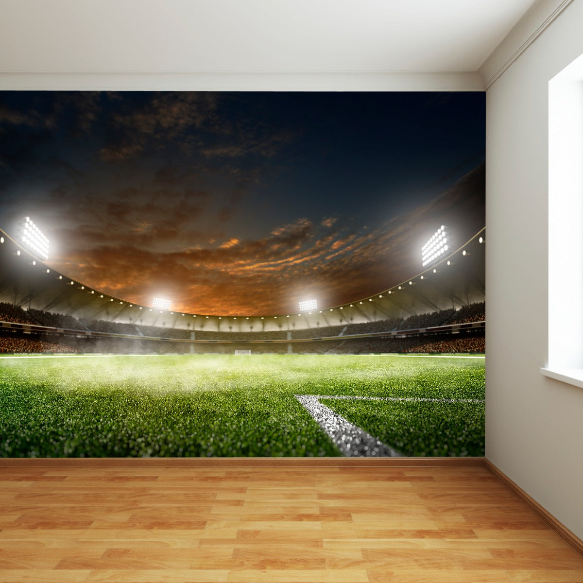 Football Stadium Night Full Wall Sticker