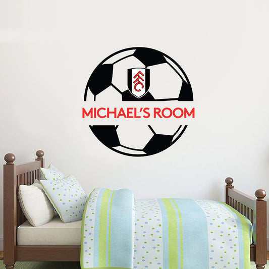 Fulham Personalised Name Ball Design Wall Sticker