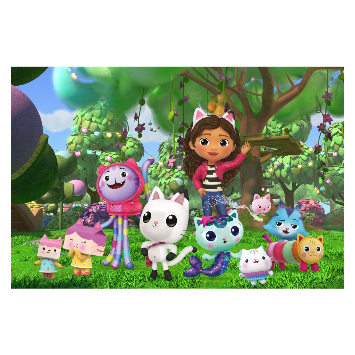 Gabby's Dollhouse Mural - Gabby and Friends in Garden Full Wall Mural