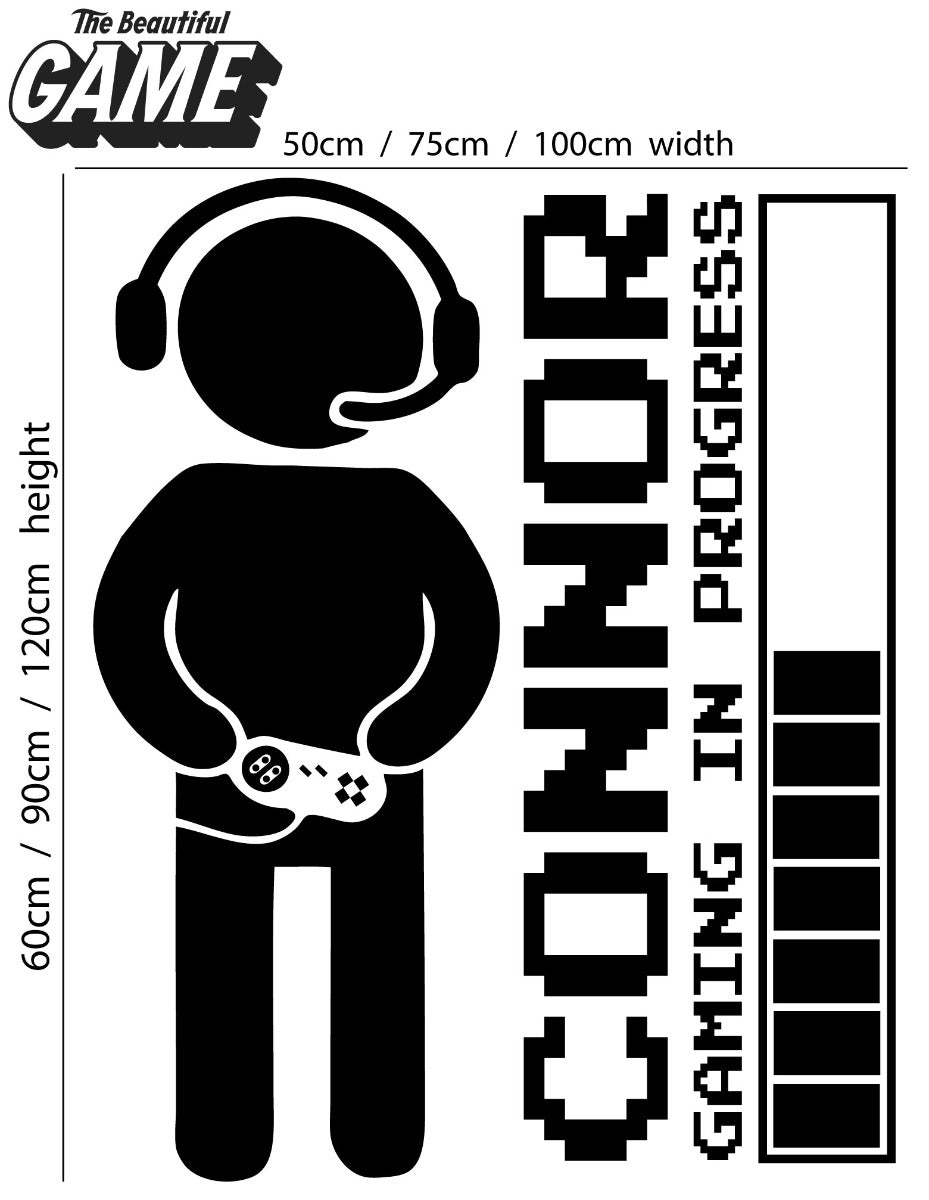 Gaming In Progress Personalised Wall Sticker