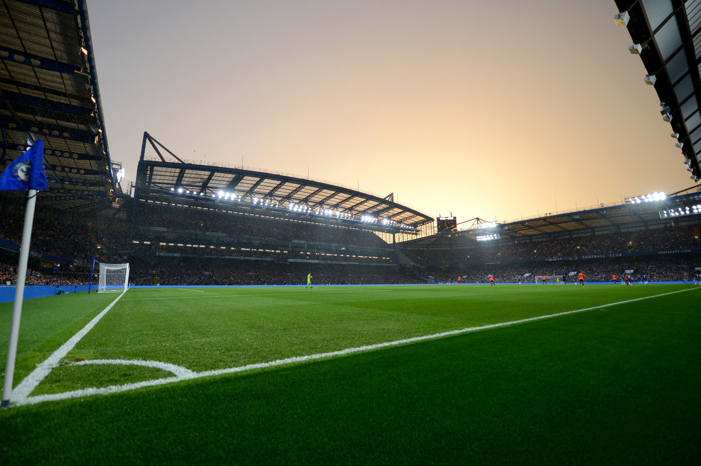 Chelsea FC - Stamford Bridge Stadium Full Wall Mural - Inside Night Time