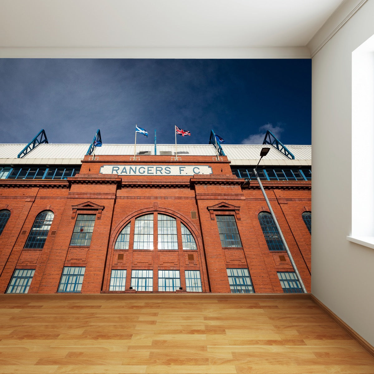 Rangers F.C - Main Stand Flags Stadium Full Wall Mural