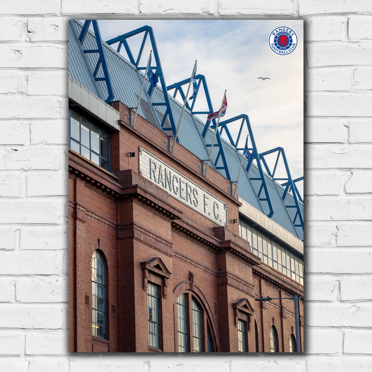 Rangers F.C - Outside Stadium Flags Print