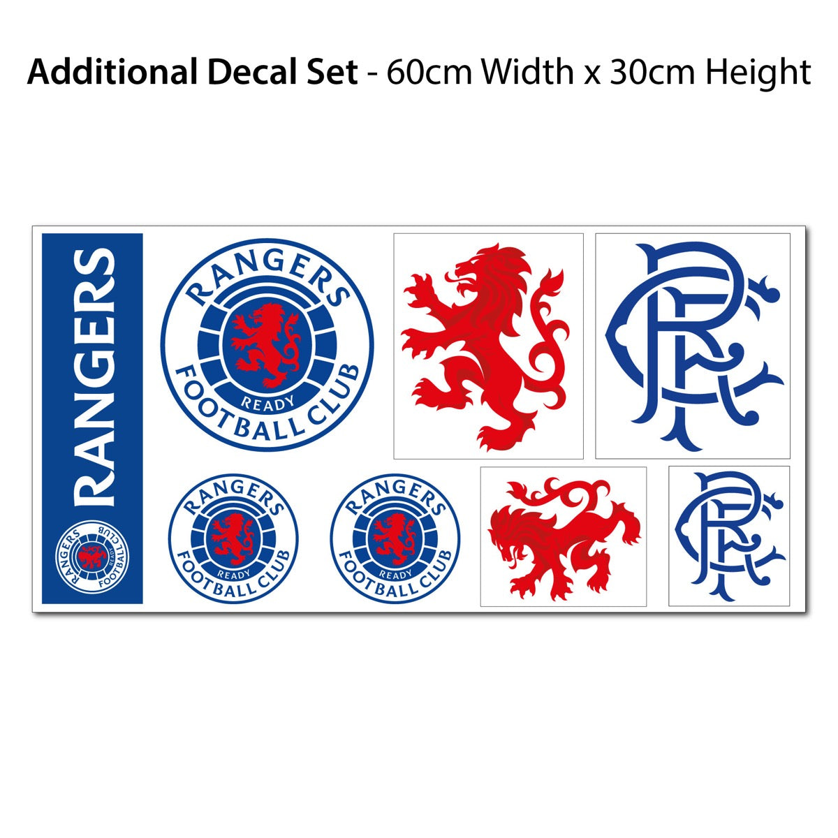 Rangers F.C James Tavernier 23/24 Broken Wall Sticker + Decal Set Football Art