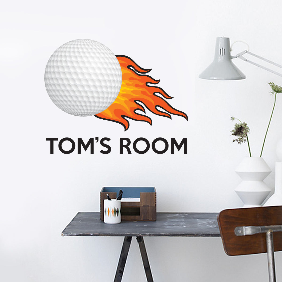 Golf Ball Name Wall Sticker