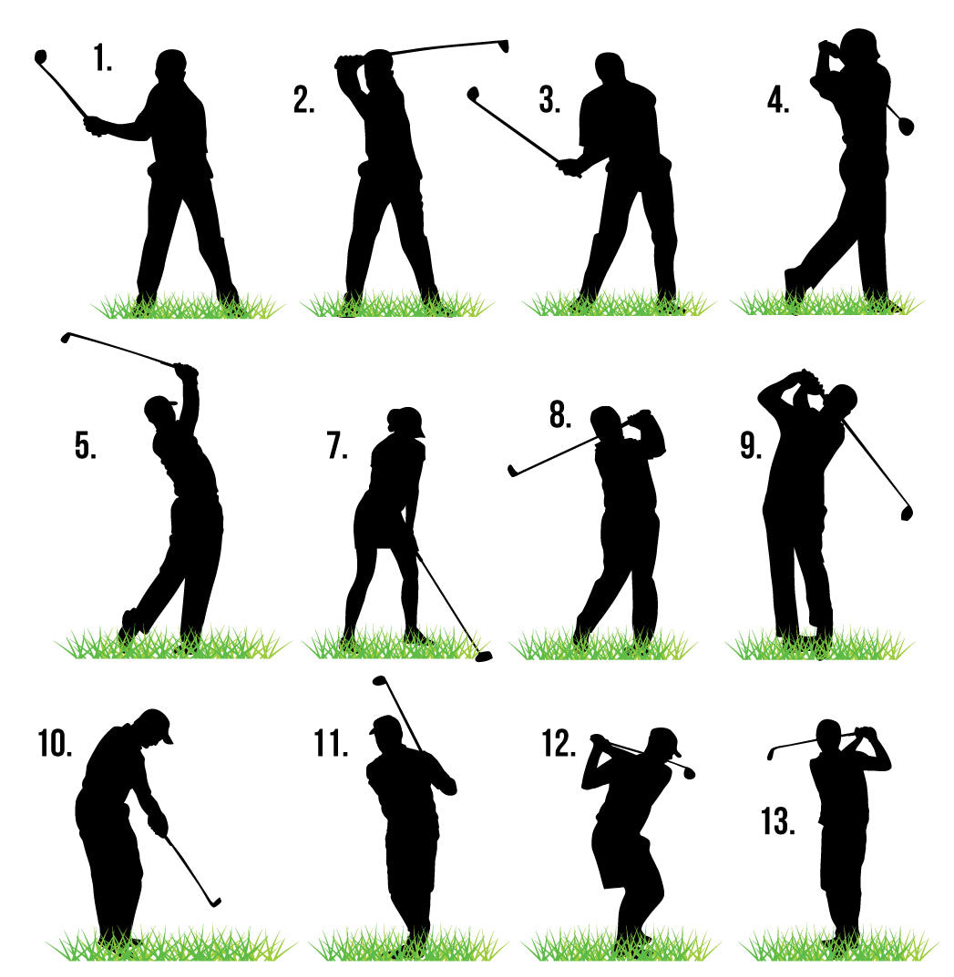 Golfer Silhouette Wall Sticker