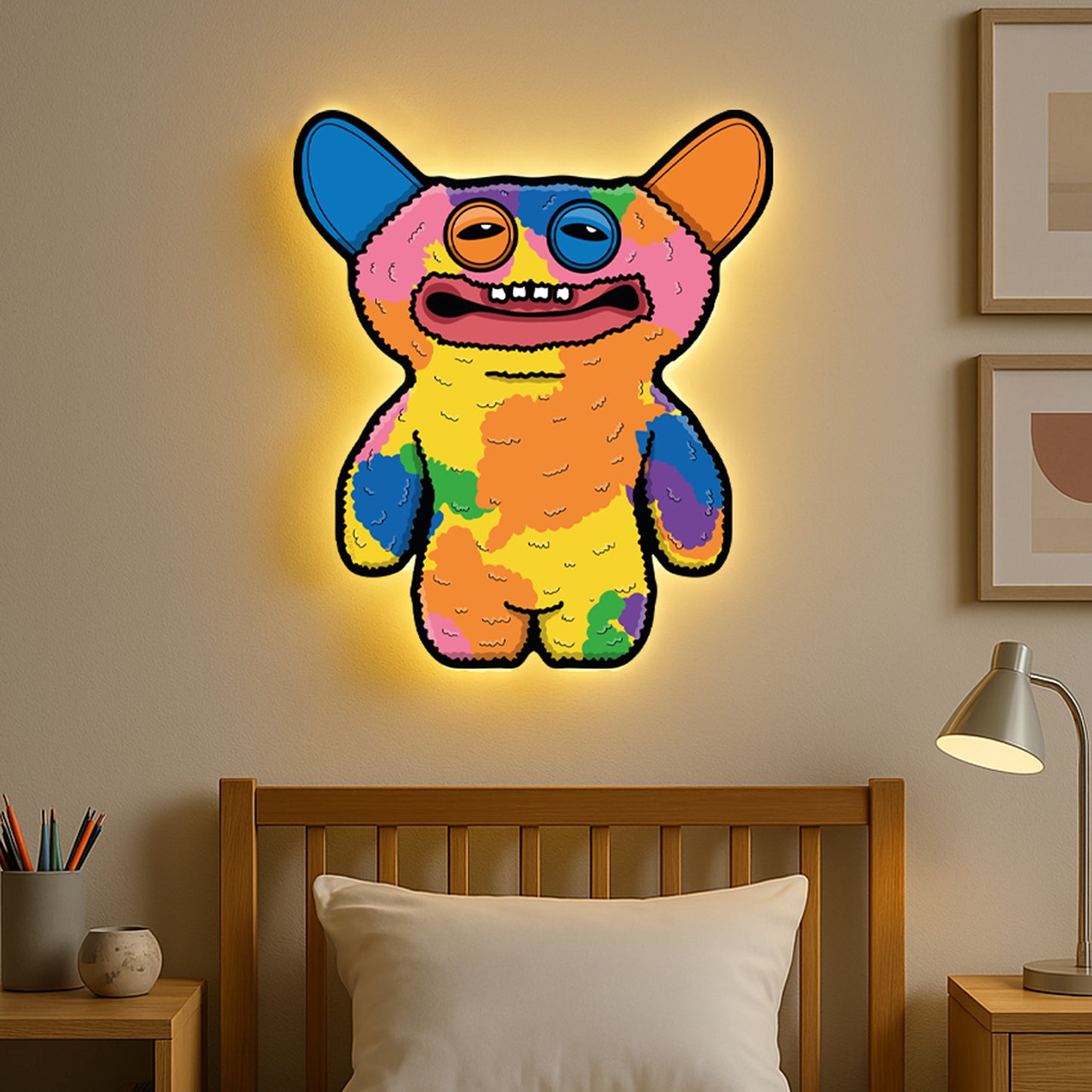 Fuggler Grin Grin Multicolour LED Backlit Wallpop