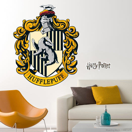 HARRY POTTER Wall Sticker - Hufflepuff Crest Wall Decal Wizarding World Art