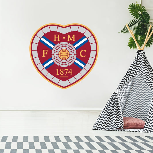 Hearts Football Club - Hearts Crest + Wall Sticker Set