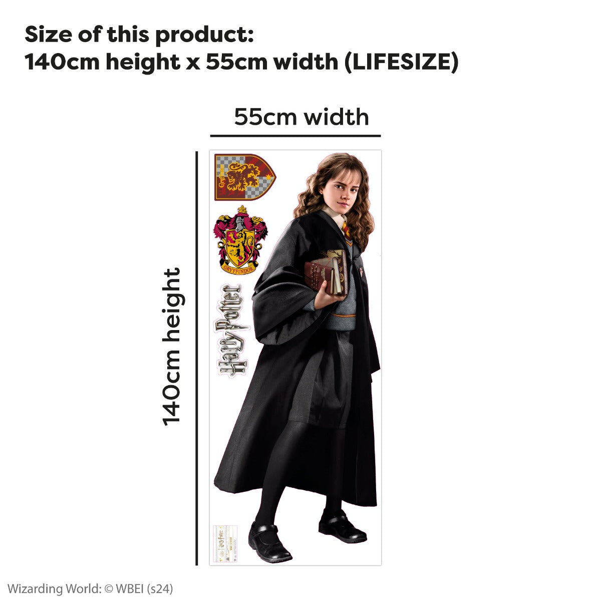 HARRY POTTER Wall Sticker - Hermione Granger 2nd Year Cut Out Wall Decal Wizarding World Art