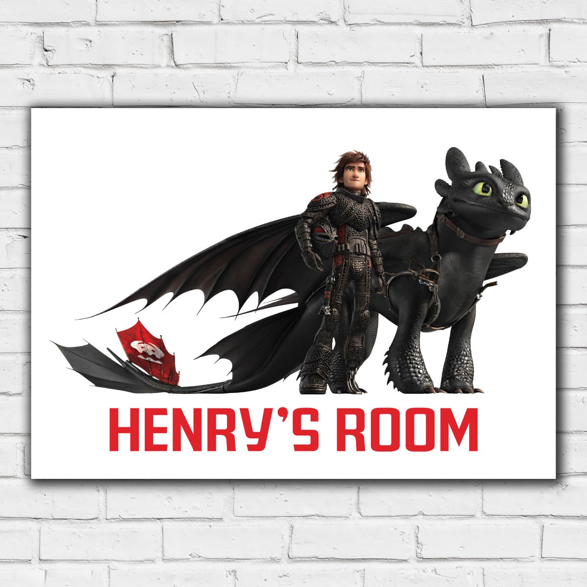 How To Train Your Dragon Print - Hiccup and Toothless Standing Print