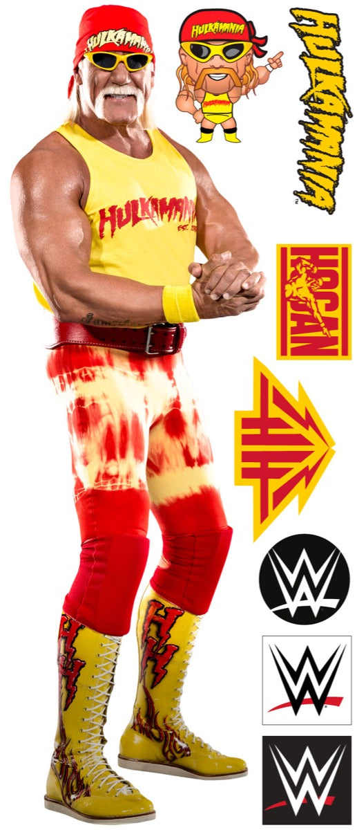 WWE - Hulk Hogan Wrestler Cutout Wall Sticker + Bonus Decals