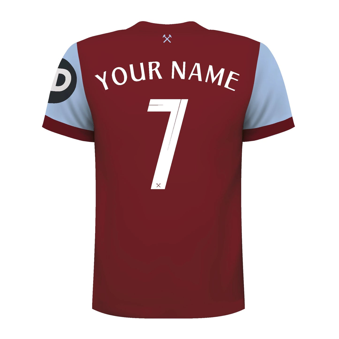 West Ham United Football Club - Personalised Football Shirt 23/24 Wall Sticker