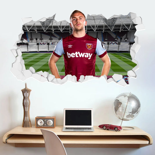 West Ham United Wall Sticker - Bowen 23/24 Broken Wall Sticker Football Art