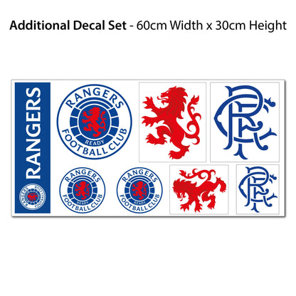 Rangers F.C - Personalised Shirt Wall Sticker + Decal Set Football Art