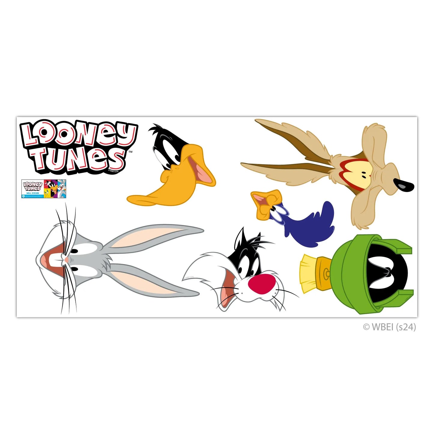 Looney Tunes Wall Sticker - Looney Tunes 6 Character Heads Set Wall Decal Art