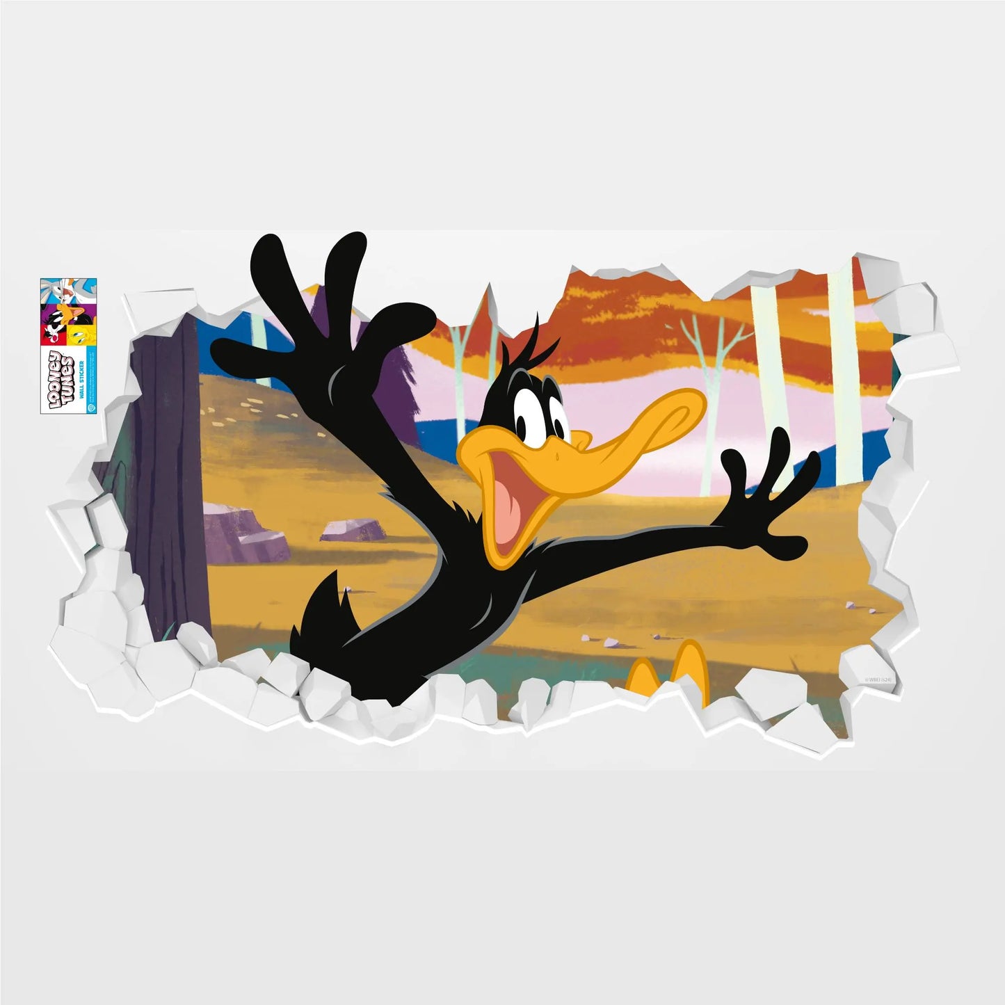 Looney Tunes Wall Sticker - Daffy Duck Forest Broken Wall Decal Art