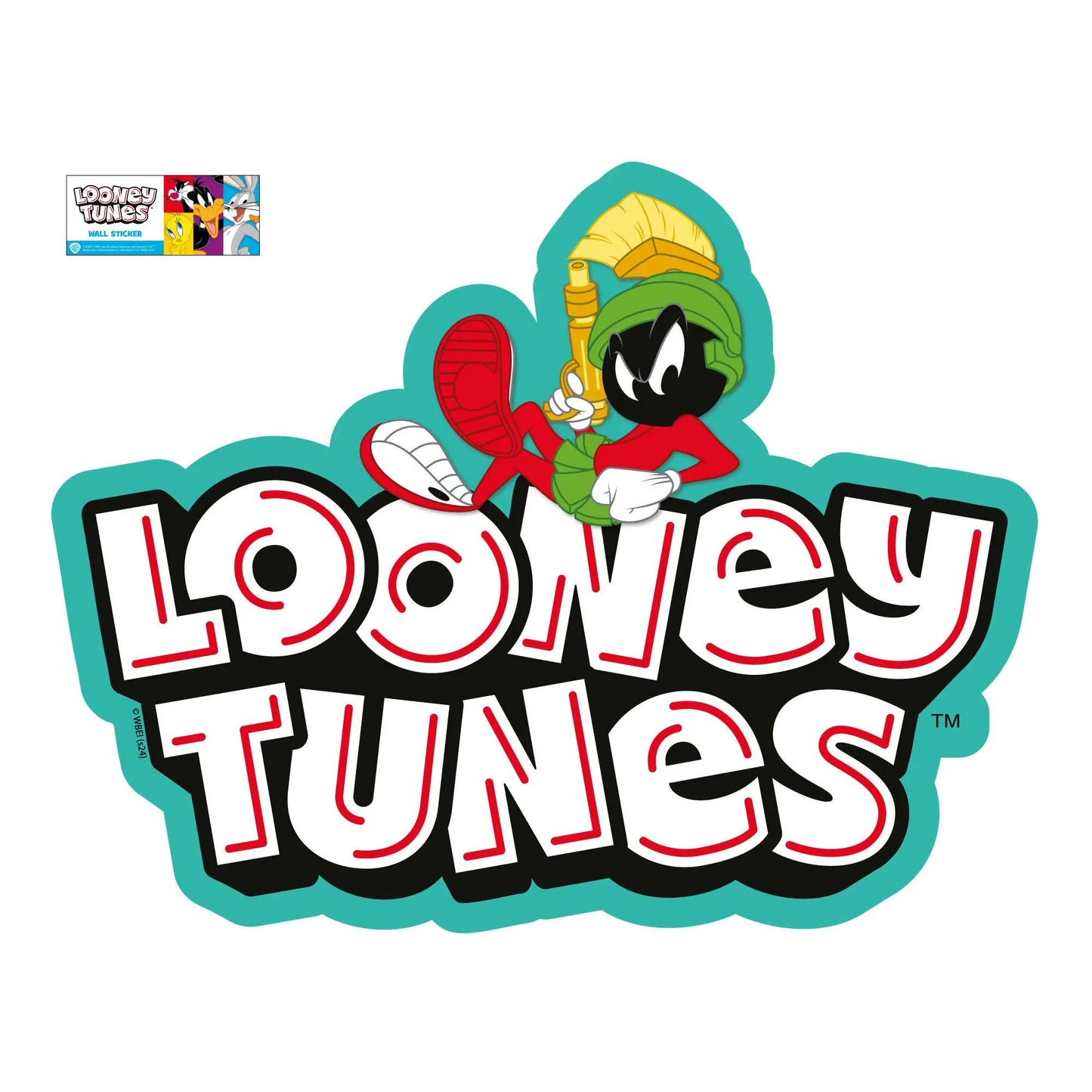 Looney Tunes Wall Sticker - Marvin the Martian Lay on Logo Wall Decal Art