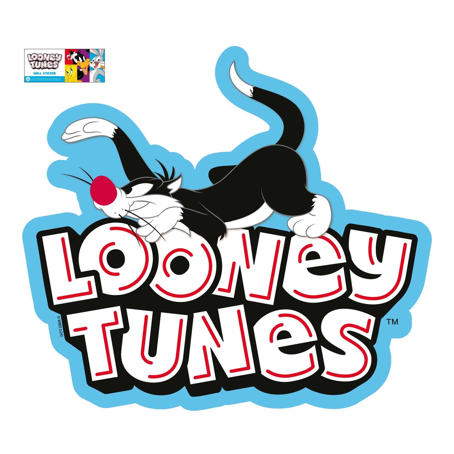 Looney Tunes Wall Sticker - Sylvester On Logo Wall Decal Art