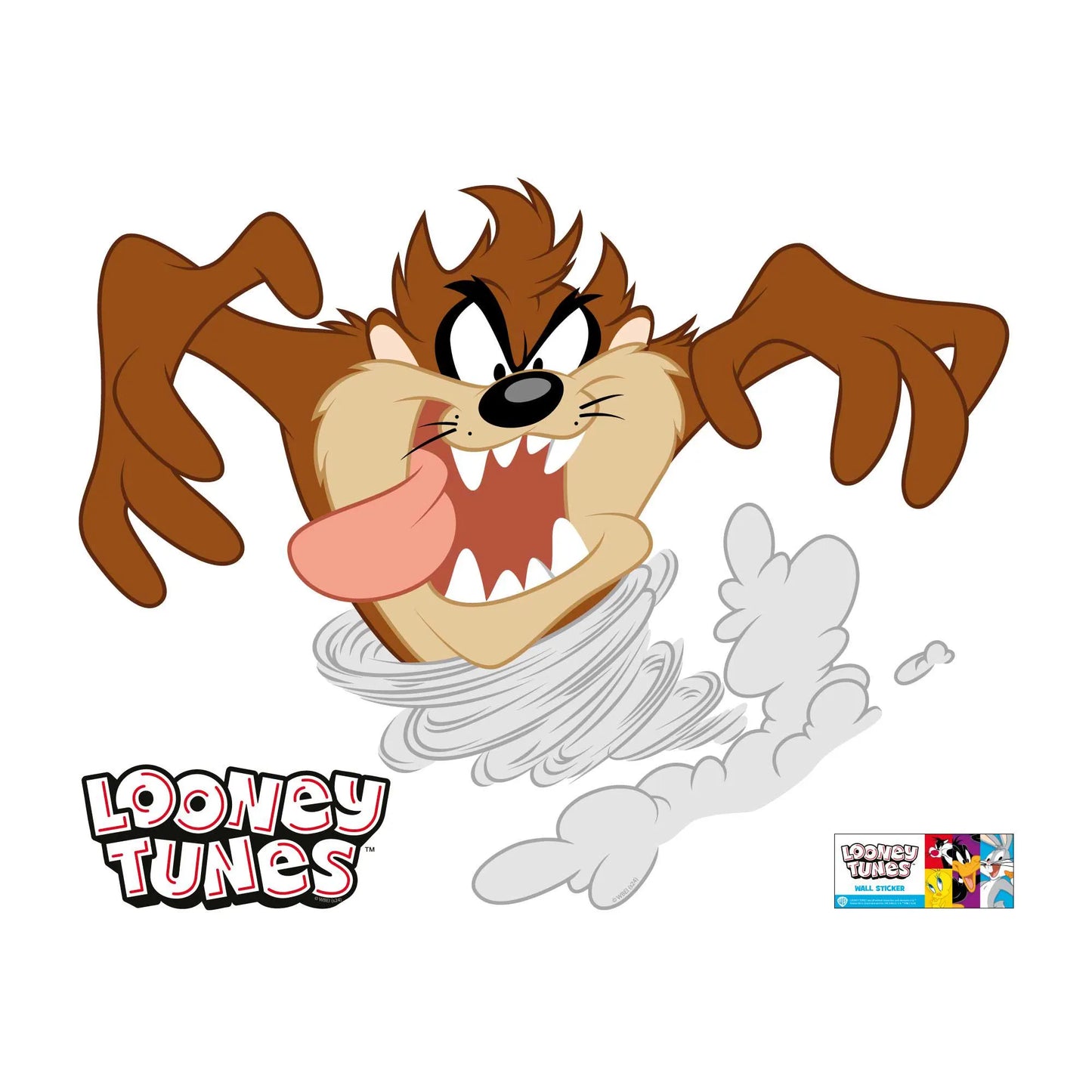 Looney Tunes Wall Sticker - Taz Tornado Wall Decal Art