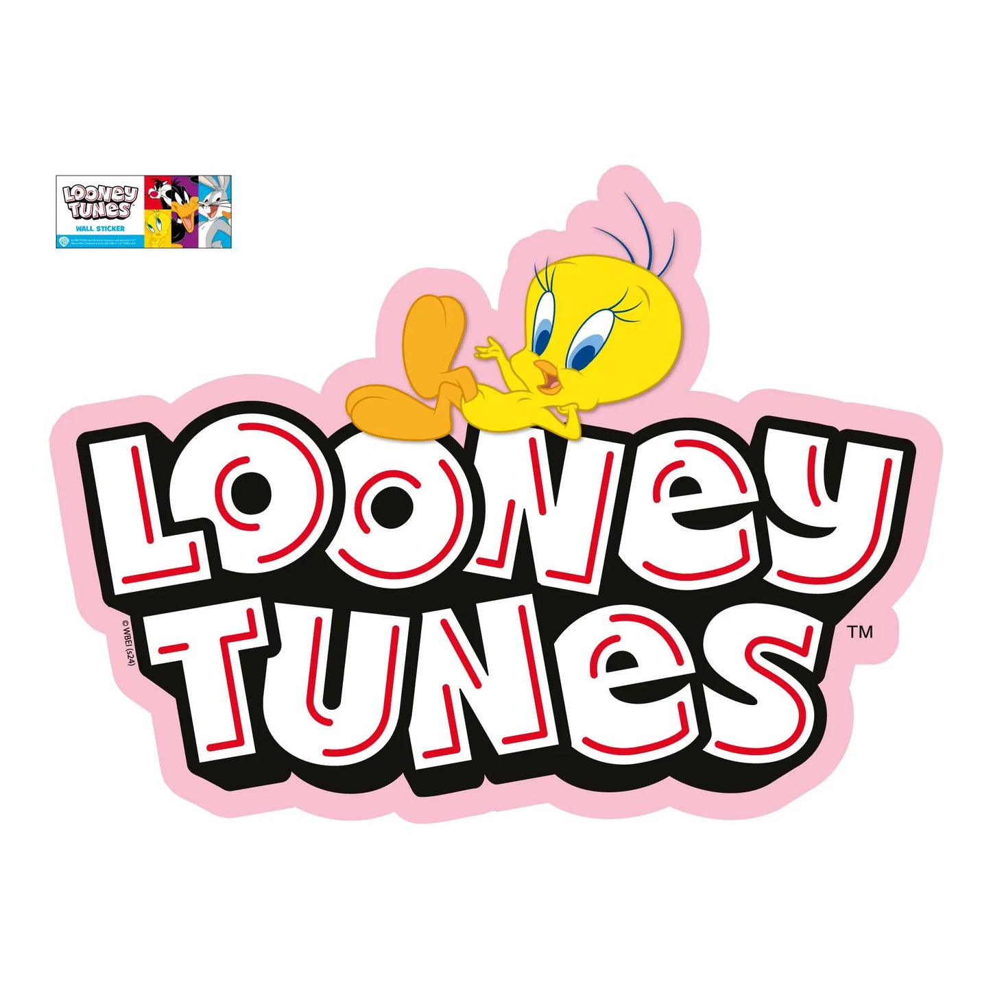 Looney Tunes™ Wall Sticker - Tweety Bird Lay On Logo Wall Decal Art