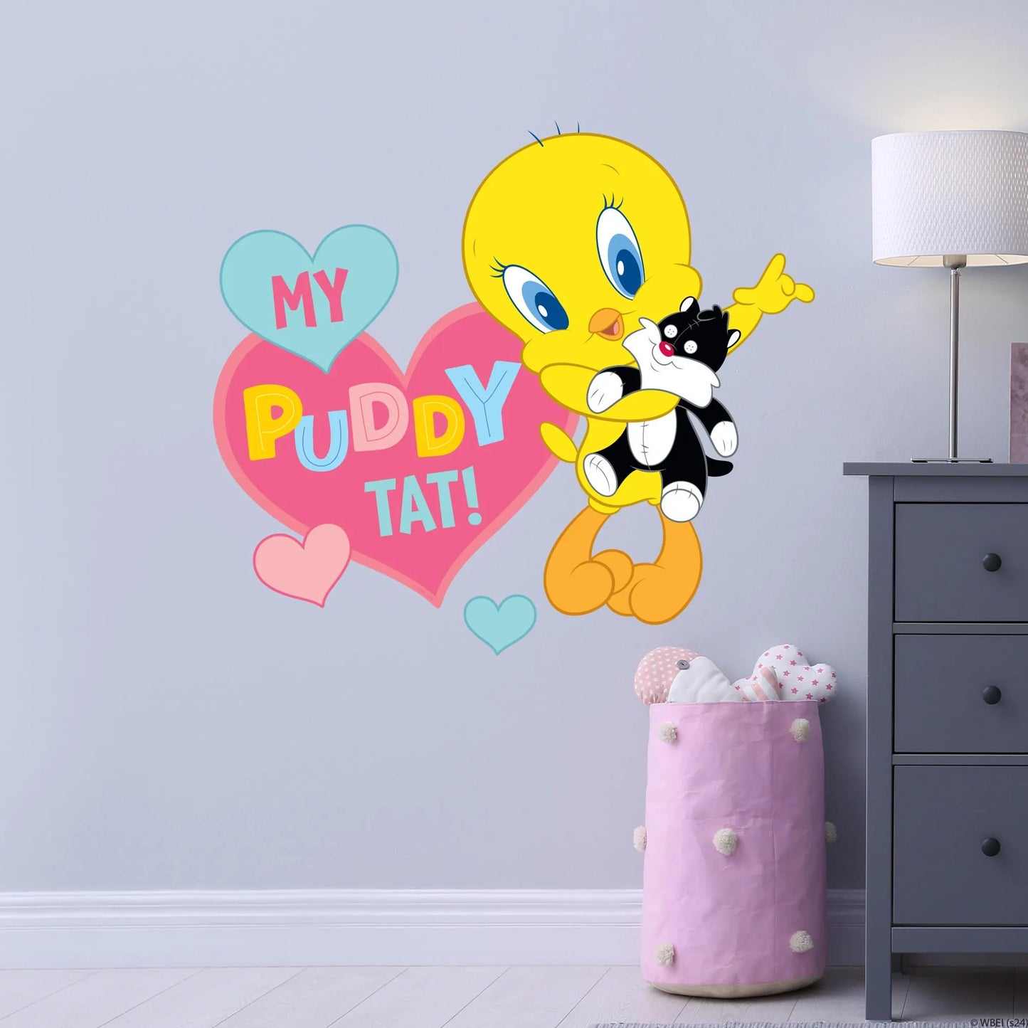 Looney Tunes Wall Sticker - Baby Tweety and Sylvester My Puddy Tat Wall Decal Art