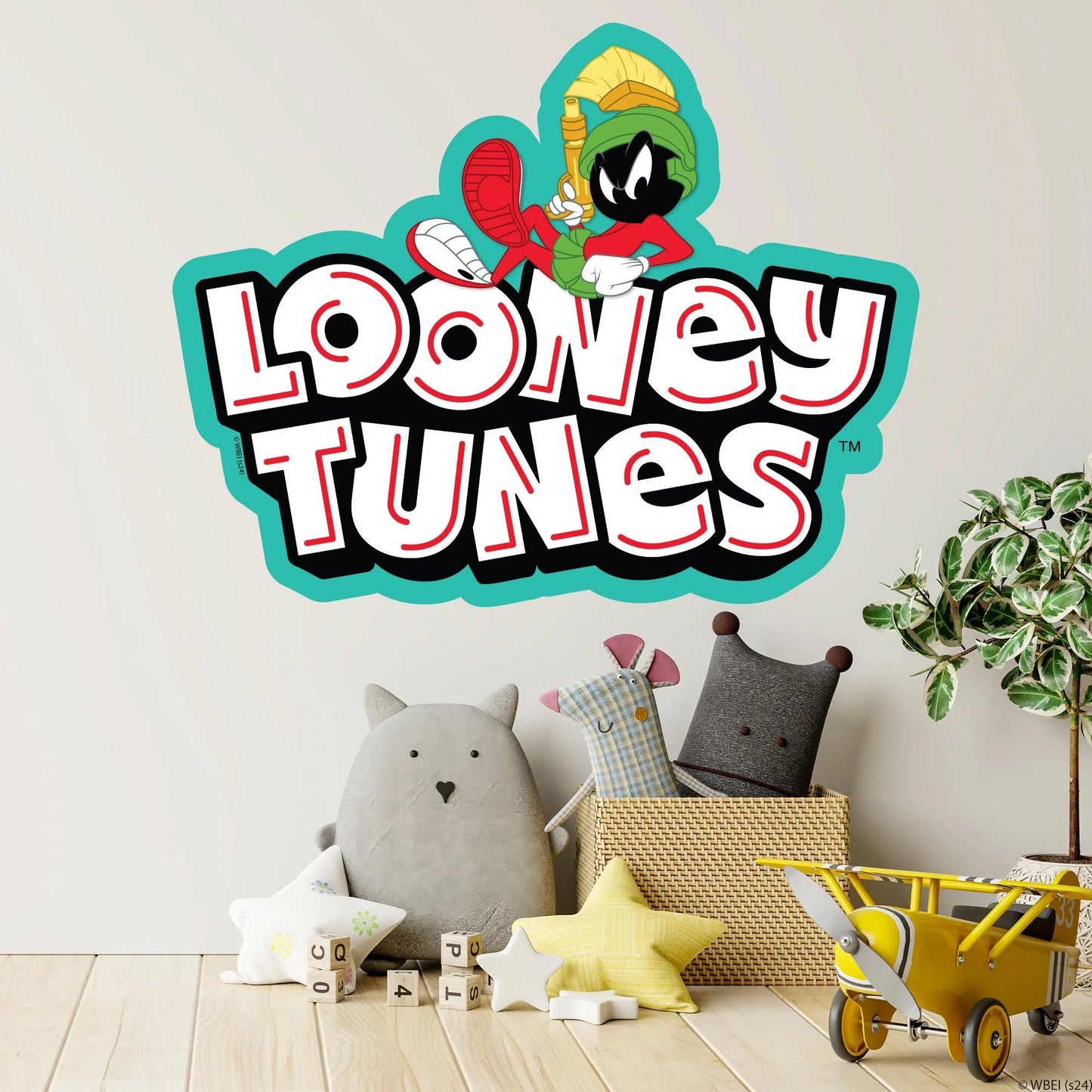 Looney Tunes Wall Sticker - Marvin the Martian Lay on Logo Wall Decal Art