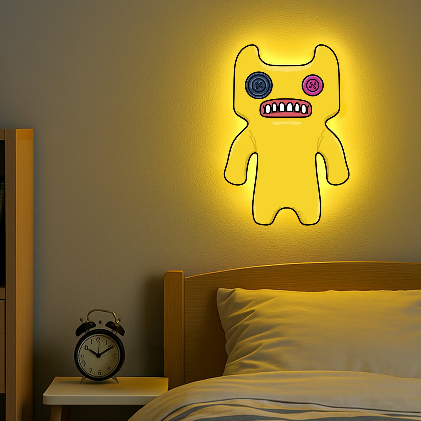 Fuggler Yellow Indecisive Monster LED Backlit Wallpop