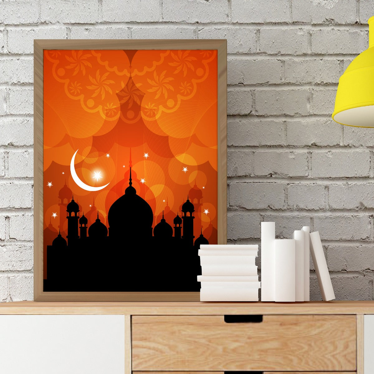 Islamic Print - Mosque Silhouette Orange