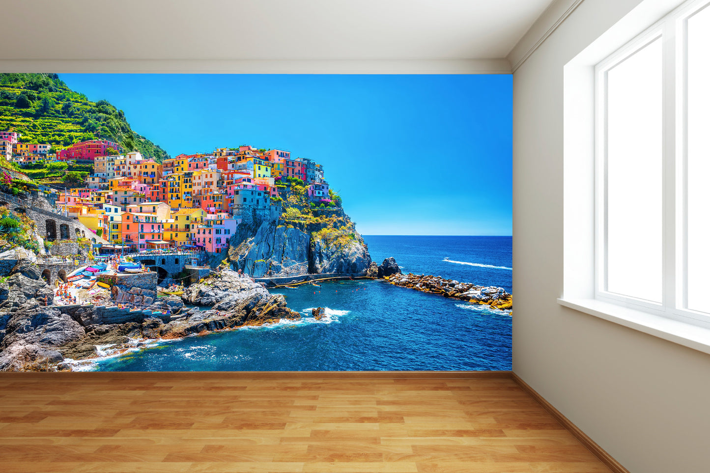 Italian Seaside Town Wall Mural