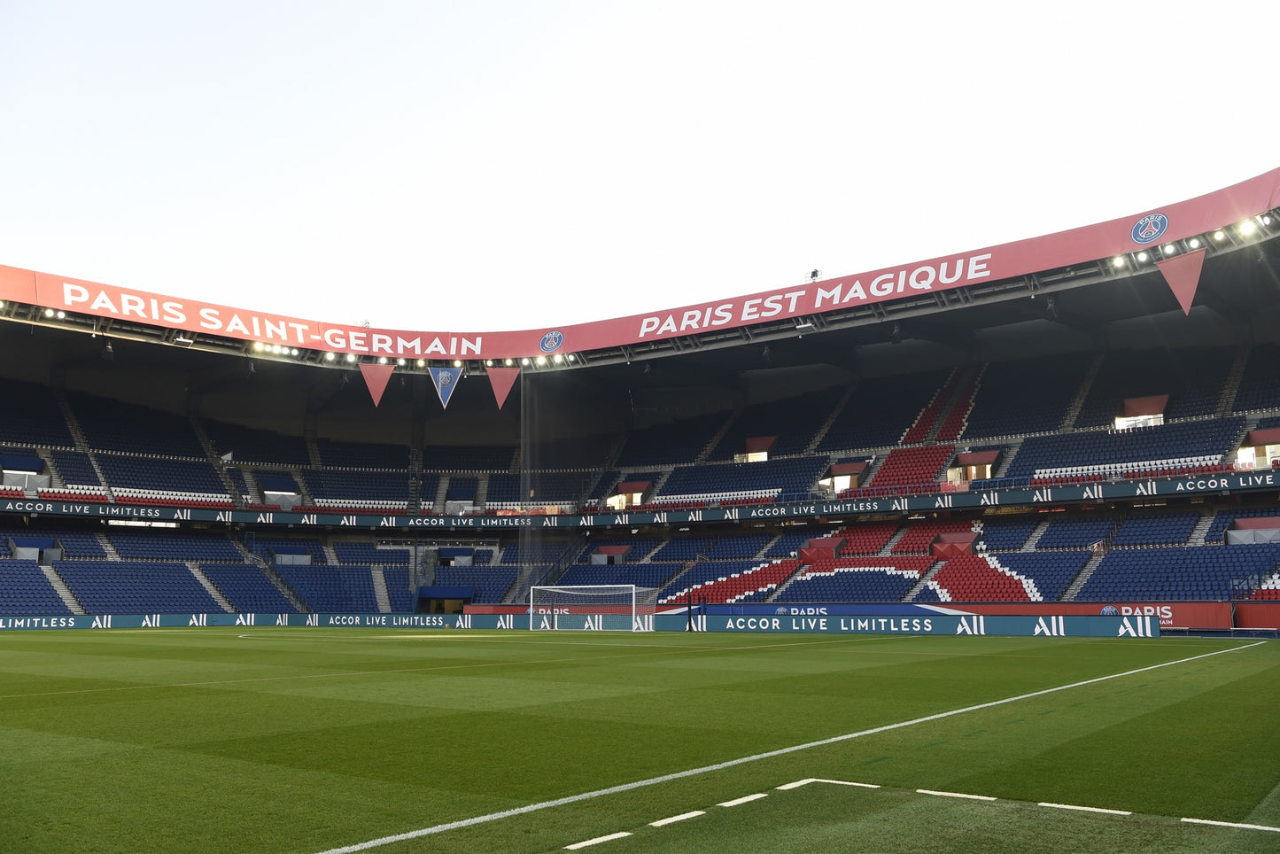 Paris Saint-Germain F.C. Full Wall Mural - Corner of Stadium