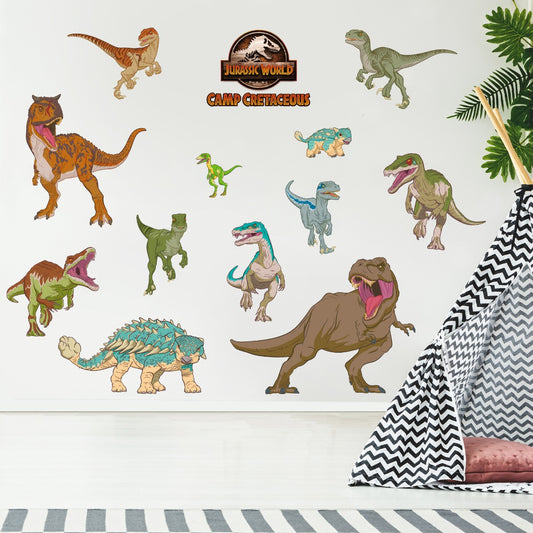 Jurassic World Camp Cretaceous Wall Sticker - Dinosaur Set