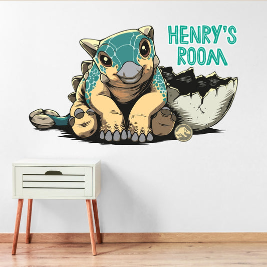 Jurassic World Camp Cretaceous Wall Sticker - Bumpy Personalised Name