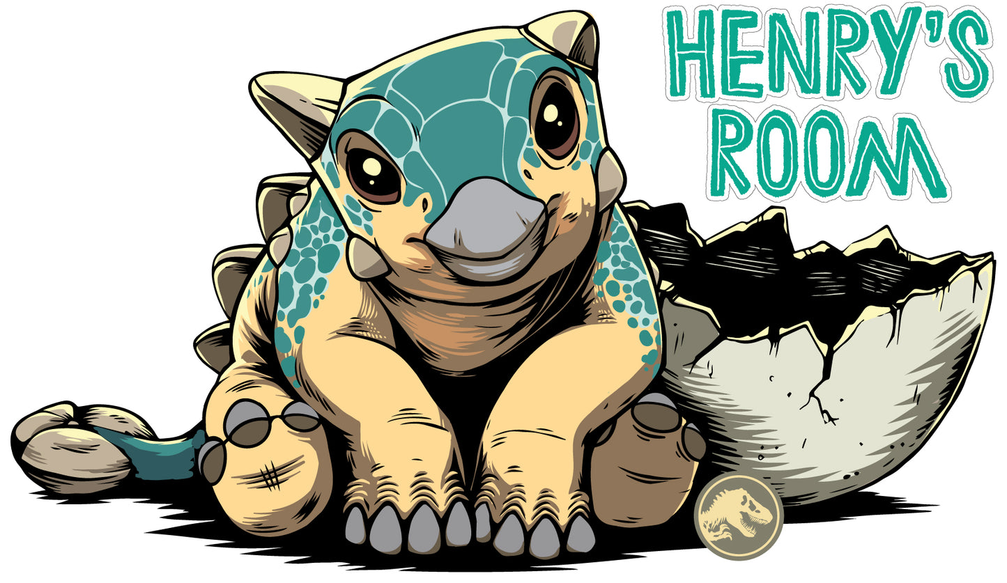 Jurassic World Camp Cretaceous Wall Sticker - Bumpy Personalised Name