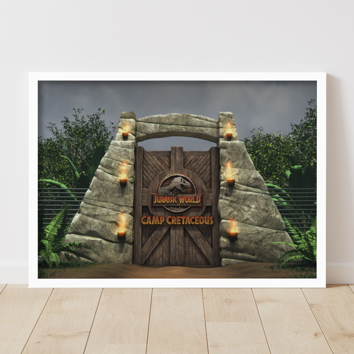 Jurassic World Camp Cretaceous Print - Camp Gates